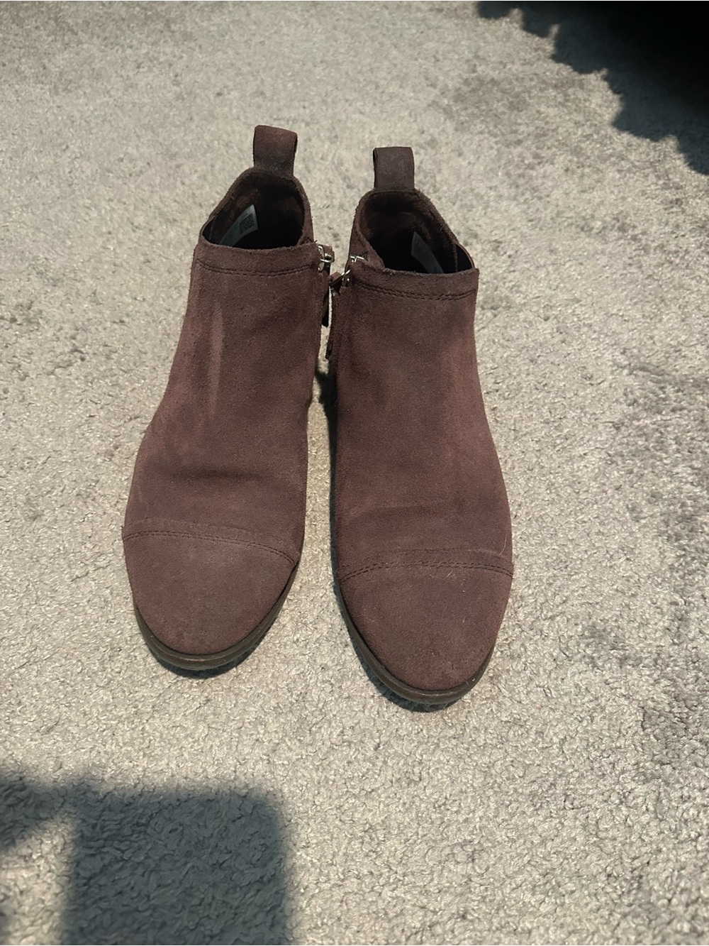 Toms Women's Dark Brown Suede Ankle Booties